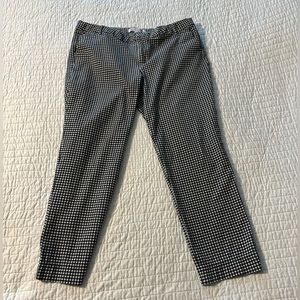 Amazon black and white checked pants size 16